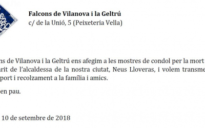 Condolències per la mort de Xavier Vidal