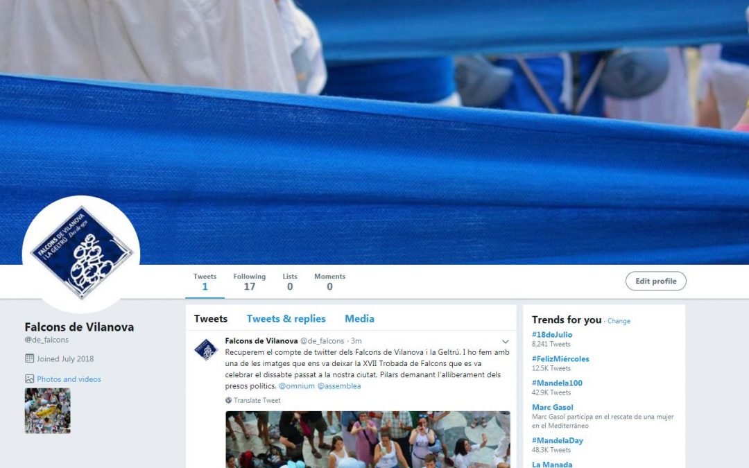 Recuperem el compte de twitter
